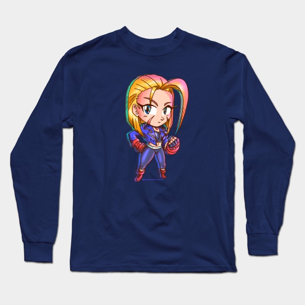 Cute Chibi Cammy SF6 T-Shirt Long Sleeve T-Shirt by MorenoArtwork